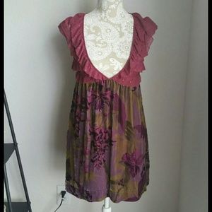 Free People Flower Velvet Dress